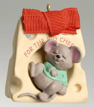 1991 Hallmark Christmas Ornaments Big Cheese - Boxed