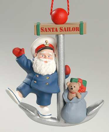 1991 Hallmark Christmas Ornaments Santa Sailor - Boxed