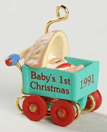 1991 Hallmark Christmas Ornaments Baby's First Christmas - Boxed