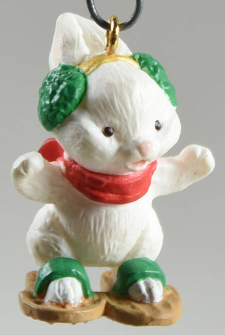 1992 Hallmark Christmas Ornaments Snowshoe Bunny - Boxed