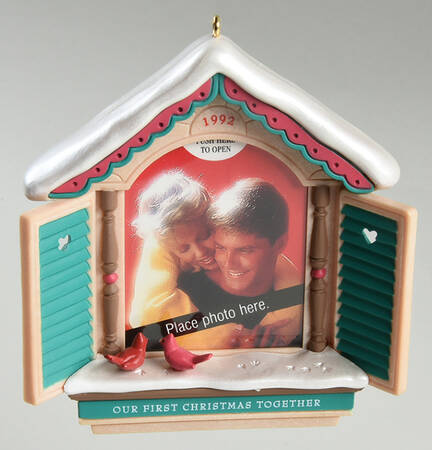 1992 Hallmark Christmas Ornaments 1st Christmas Together-Photo - Boxed