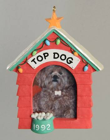 1992 Hallmark Christmas Ornaments Special Dog-Photo Holder - Boxed