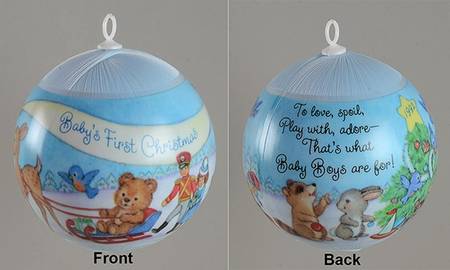 1992 Hallmark Christmas Ornaments Baby's First Christmas - Boy - Boxed