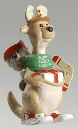 1992 Hallmark Christmas Ornaments Down Under Holiday - With Box