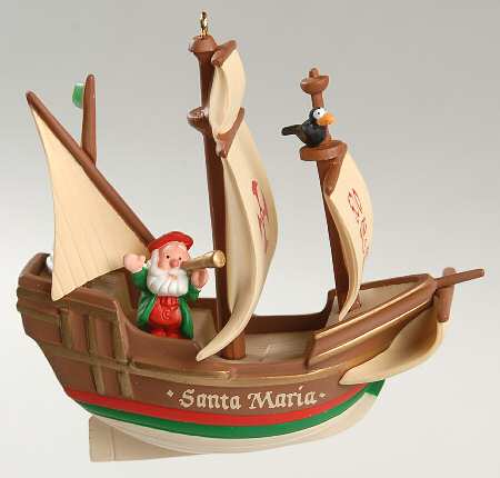 1992 Hallmark Christmas Ornaments Santa Maria - Boxed