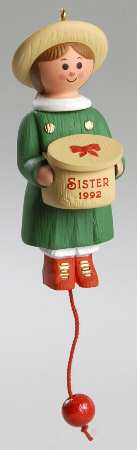 1992 Hallmark Christmas Ornaments Sister - Boxed