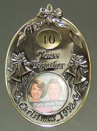 1992 Hallmark Christmas Ornaments Anniversary Photo - Boxed