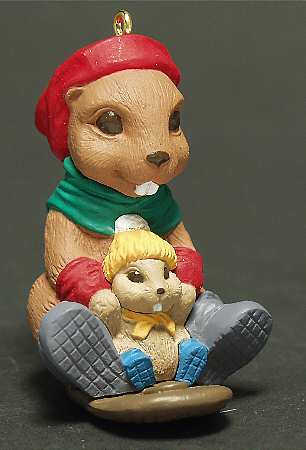 1992 Hallmark Christmas Ornaments Toboggan Tail - Boxed