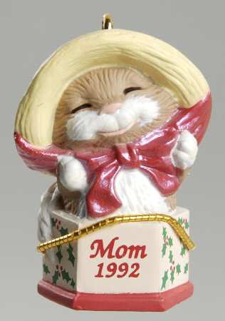 1992 Hallmark Christmas Ornaments Mom-Miniature - Boxed
