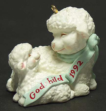 1992 Hallmark Christmas Ornaments Godchild - With Box 108