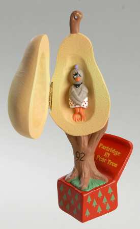 1992 Hallmark Christmas Ornaments Partridge In A Pear Tree - Boxed