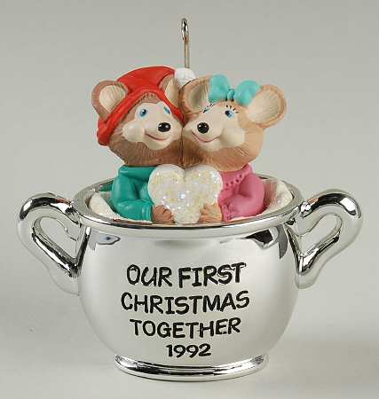 1992 Hallmark Christmas Ornaments Our First Christmas Together - Boxed