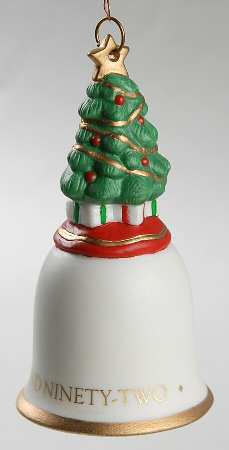 1992 Hallmark Christmas Ornaments O Christmas Tree Bell - Boxed