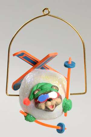 1992 Hallmark Christmas Ornaments Skiing 'Round - Boxed