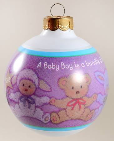 1993 Hallmark Christmas Ornaments Baby's First Christmas-Baby Boy - Boxed