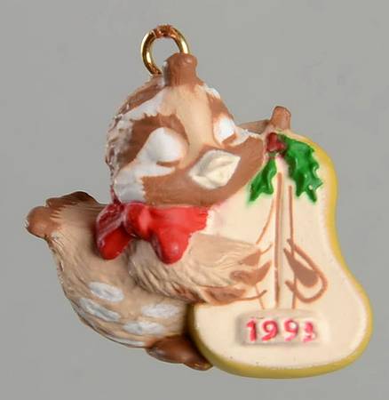 1993 Hallmark Christmas Ornaments Pear-Shaped Tones - Boxed