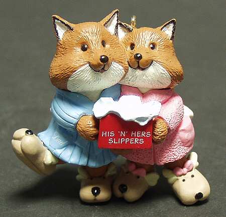 1993 Hallmark Christmas Ornaments Mom And Dad - Boxed