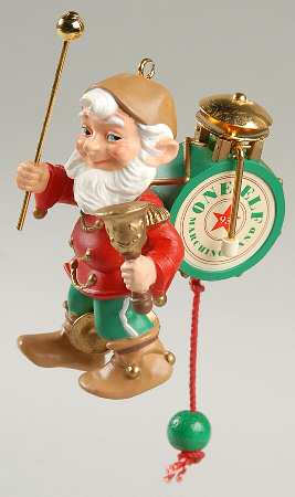 1993 Hallmark Christmas Ornaments One Elf Marching Band - Boxed