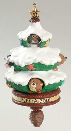 1993 Hallmark Christmas Ornaments Peek-A-Boo Tree - Boxed