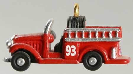 1993 Hallmark Christmas Ornaments Northpole Fire Truck - Boxed