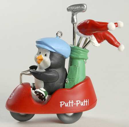1993 Hallmark Christmas Ornaments Putt-Putt Penguin - Boxed