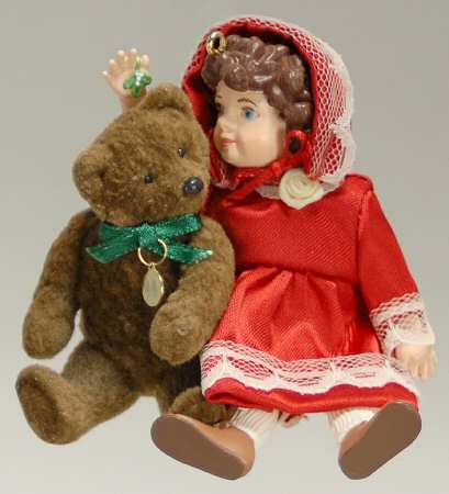 1993 Hallmark Christmas Ornaments Julianne And Teddy - Boxed