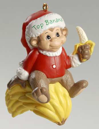 1993 Hallmark Christmas Ornaments Top Banana - Boxed