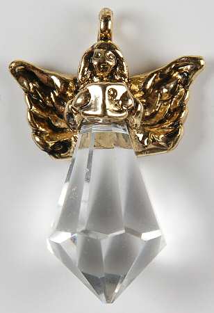 Precious Edition-Miniature 1993-Clear Crystal Angel - Boxed