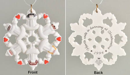 1994 Hallmark Christmas Ornaments Hearts In Harmony - Boxed