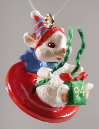 1994 Hallmark Christmas Ornaments Cute As A Button - Boxed