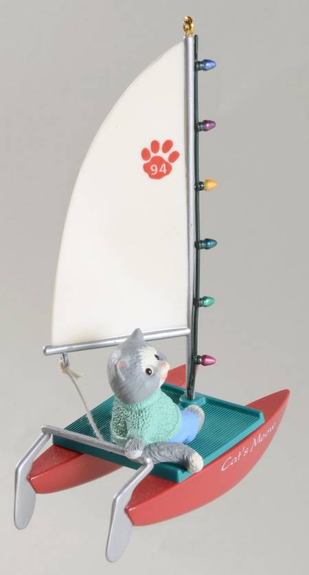 1994 Hallmark Christmas Ornaments Kitty's Catamaran-Cat's Meow - Boxed