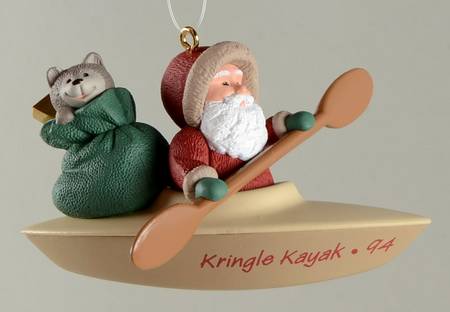 1994 Hallmark Christmas Ornaments Kringle's Kayak - Boxed