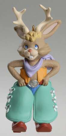 1994 Hallmark Christmas Ornaments Jump-Along Jackalope - Boxed