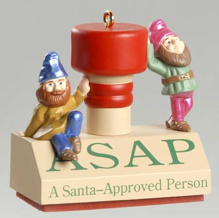 1994 Hallmark Christmas Ornaments Stamp Of Approval - Boxed