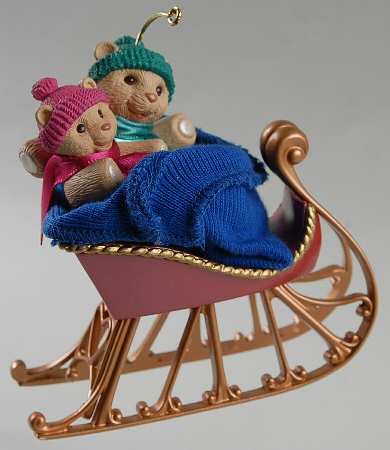 1994 Hallmark Christmas Ornaments Our First Christmas Together-Sleigh - Boxed