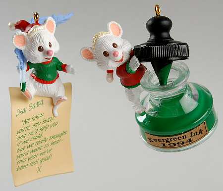 1994 Hallmark Christmas Ornaments Dear Santa Mouse - Boxed