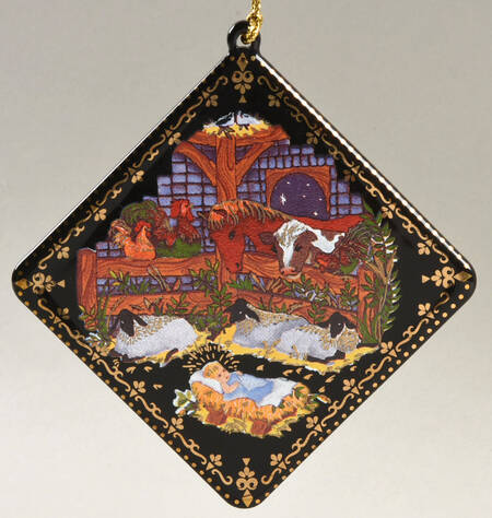 Holiday Enchanment Away In A Manger - Boxed