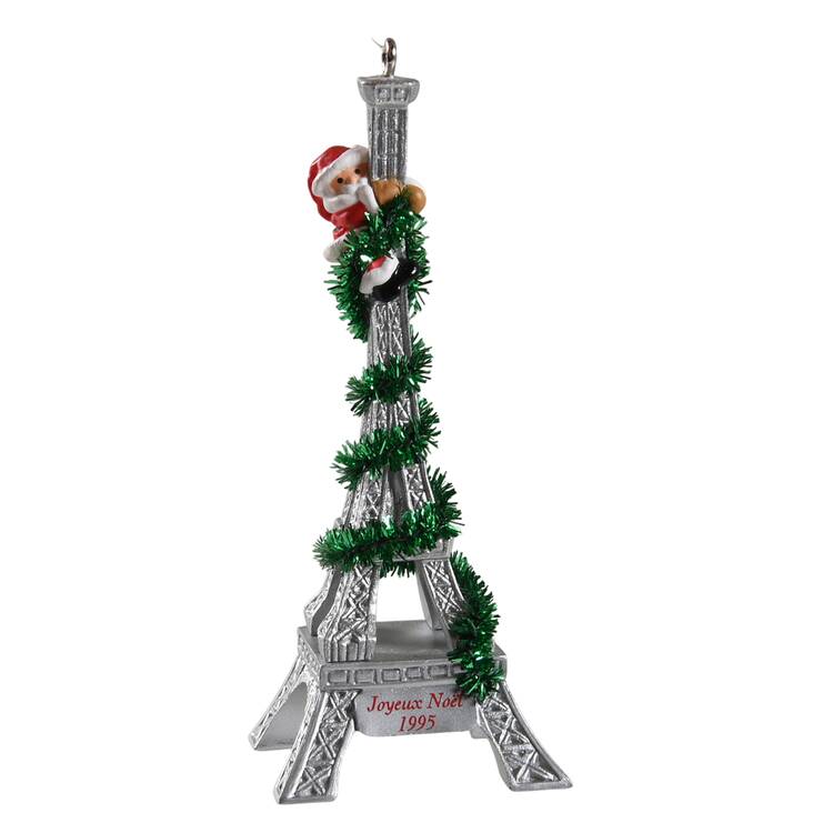 1995 Hallmark Christmas Ornaments Santa In Paris - Boxed