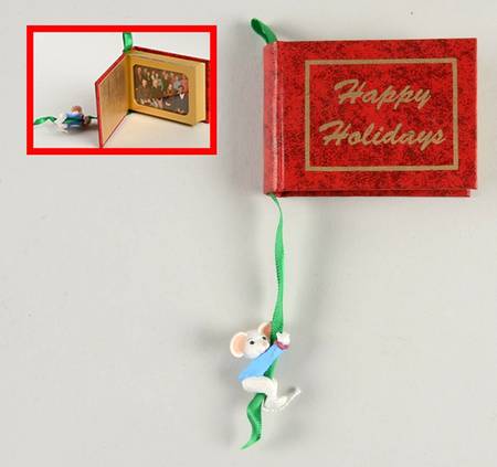 1995 Hallmark Christmas Ornaments Happy Holidays -Photo Holder -W-2 3/4" - Boxed