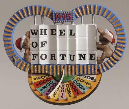 1995 Hallmark Christmas Ornaments Wheel Of Fortune - Boxed