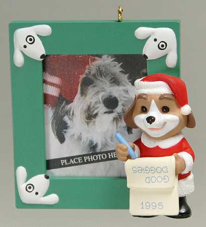 1995 Hallmark Christmas Ornaments Special Dog-Photo Holder - Boxed