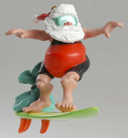 1995 Hallmark Christmas Ornaments Surfin' Santa - Boxed