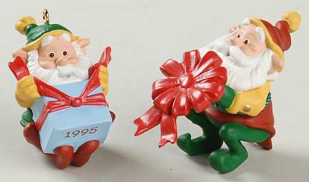 1995 Hallmark Christmas Ornaments Happy Wrappers - Boxed