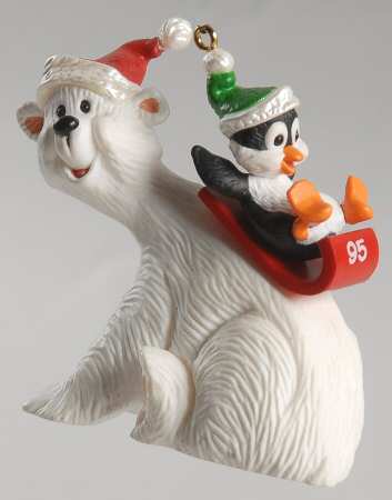 1995 Hallmark Christmas Ornaments Polar Coaster - Boxed