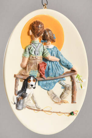 Norman Rockwell Art 1996-Little Spooners-Flat - Boxed