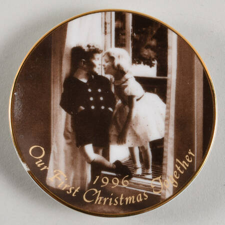 1996 Hallmark Christmas Ornaments Our First Christmas Together-Porcelain  - Boxed