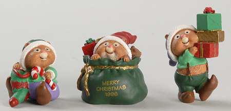 1996 Hallmark Christmas Ornaments Santa's Helpers - Boxed