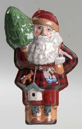 1996 Hallmark Christmas Ornaments Woodland Santa - Boxed