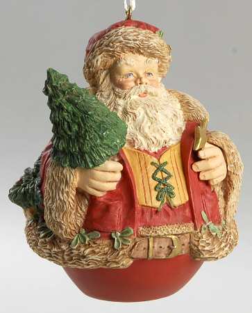 1996 Hallmark Christmas Ornaments Evergreen Santa - Boxed