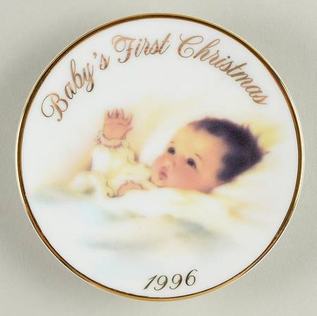 1996 Hallmark Christmas Ornaments Baby's First Christmas-Bessie Pease - Boxed